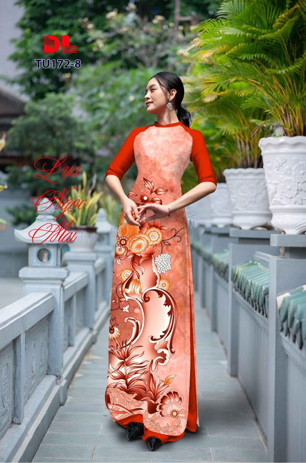 Vải Áo Dài Hoa Văn Độc Đáo AD TU172