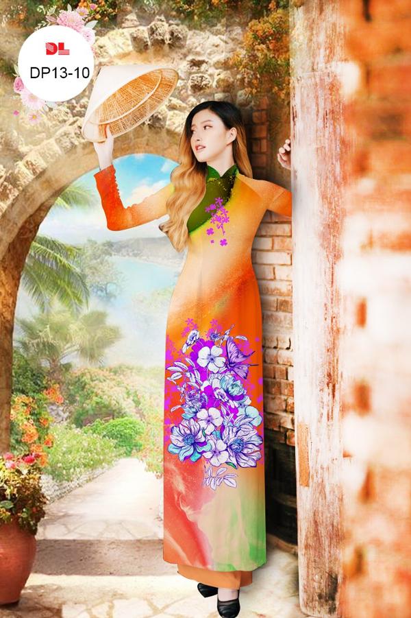 Vải Áo Dài Hoa In 3D Thiết Kế 2021 AD DP13 24 Vải Áo Dài Hoa In 3D Thiết Kế 2021 AD DP13