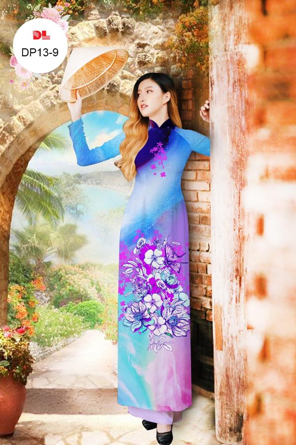 Vải Áo Dài Hoa In 3D Thiết Kế 2021 AD DP13 27 Vải Áo Dài Hoa In 3D Thiết Kế 2021 AD DP13