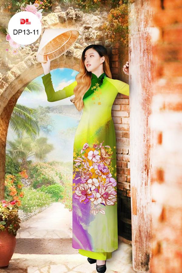 Vải Áo Dài Hoa In 3D Thiết Kế 2021 AD DP13 28 Vải Áo Dài Hoa In 3D Thiết Kế 2021 AD DP13