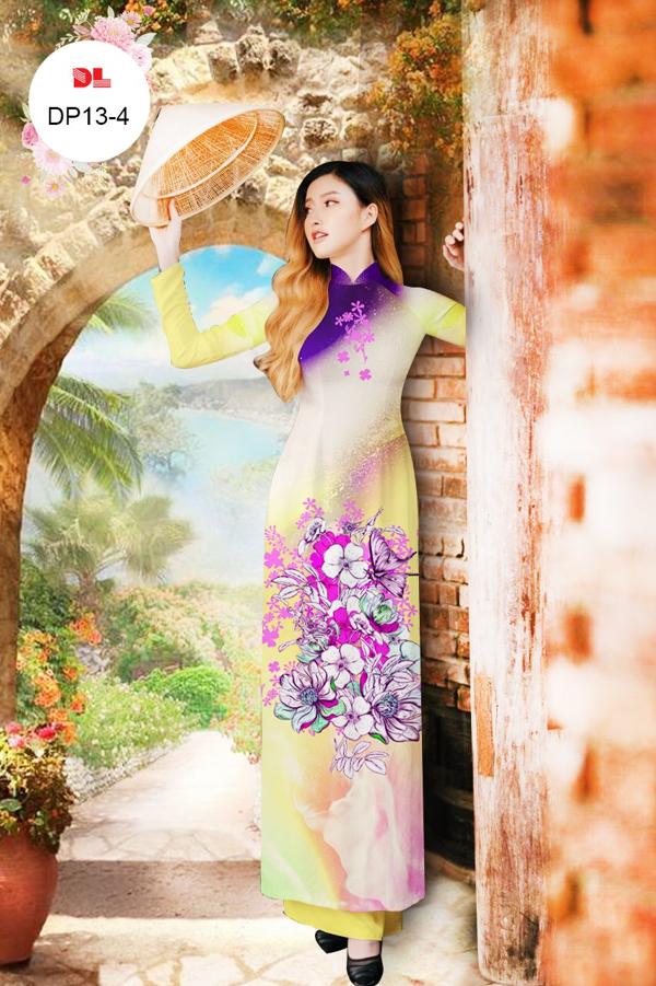 Vải Áo Dài Hoa In 3D Thiết Kế 2021 AD DP13 33 Vải Áo Dài Hoa In 3D Thiết Kế 2021 AD DP13