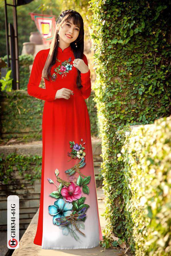 Vải Áo Dài Hoa In 3D Độc Đáo AD GH8341 34 Vải Áo Dài Hoa In 3D Độc Đáo AD GH8341