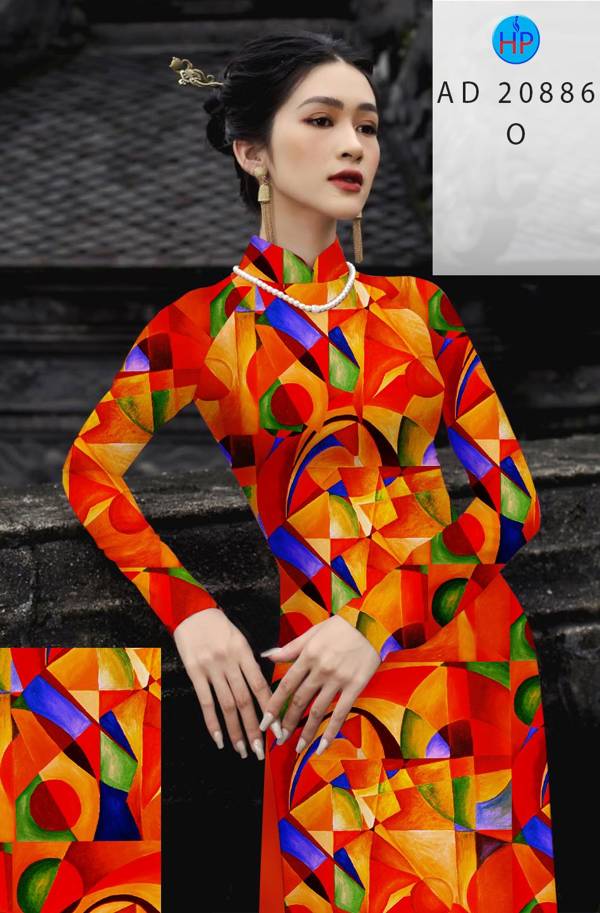 Vải Áo Dài Hoa Văn Độc Đáo AD 20886