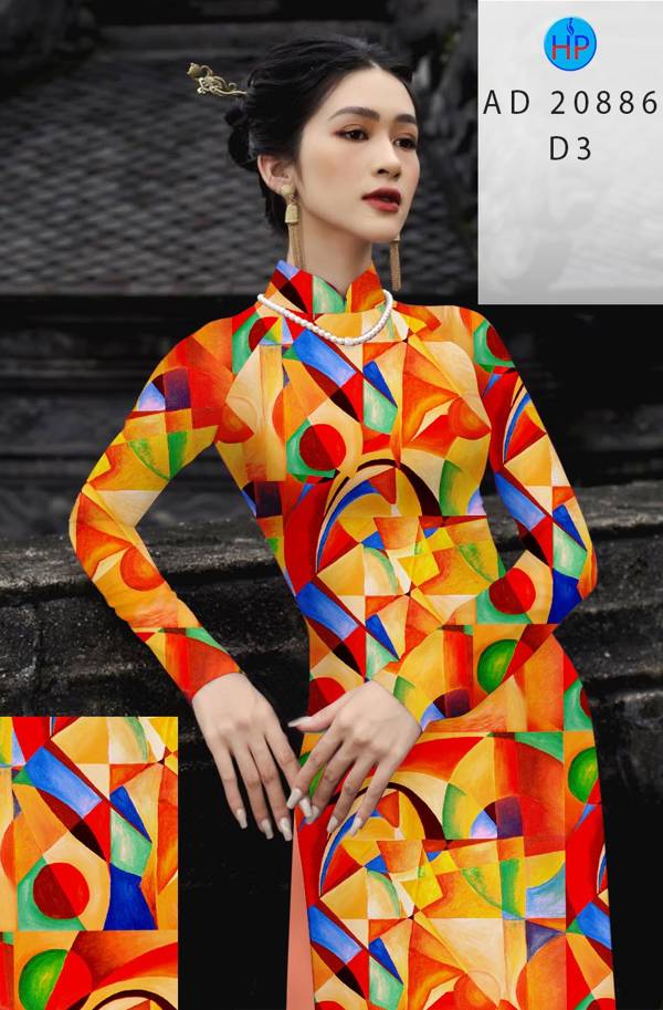 Vải Áo Dài Hoa Văn Độc Đáo AD 20886