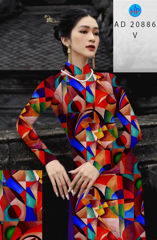 Vải Áo Dài Hoa Văn Độc Đáo AD 20886