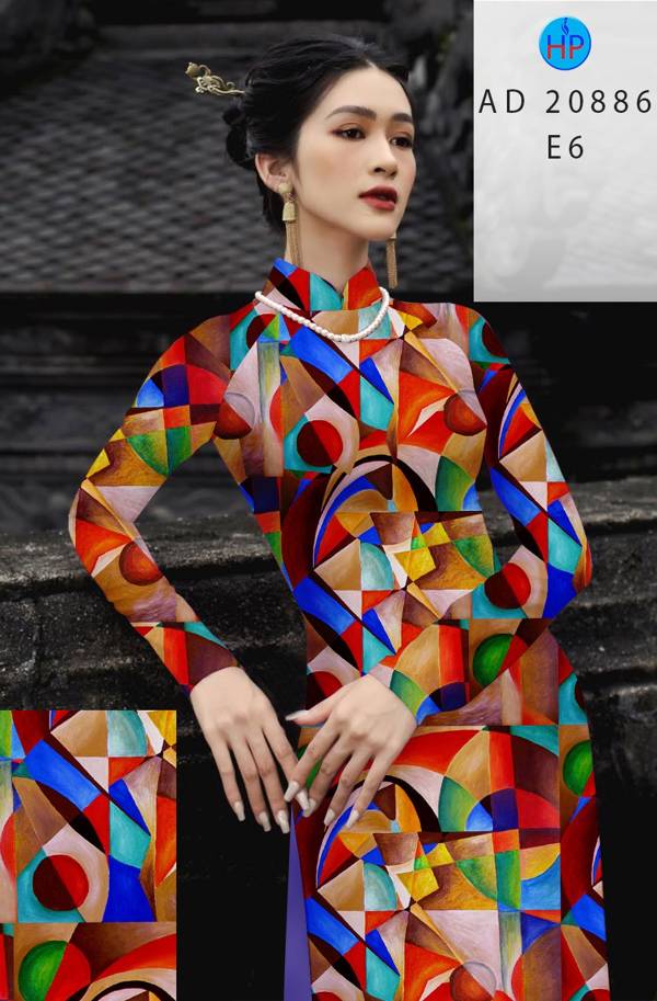 Vải Áo Dài Hoa Văn Độc Đáo AD 20886