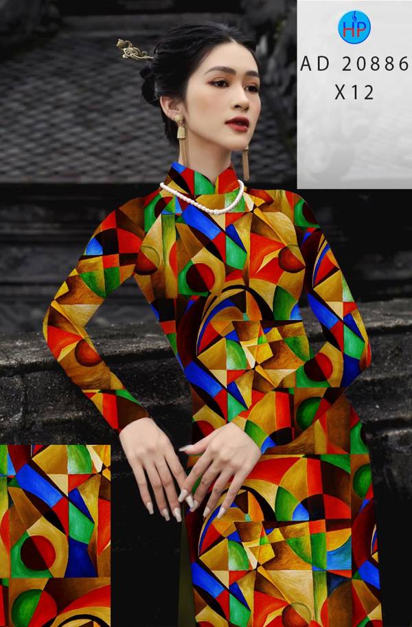 Vải Áo Dài Hoa Văn Độc Đáo AD 20886