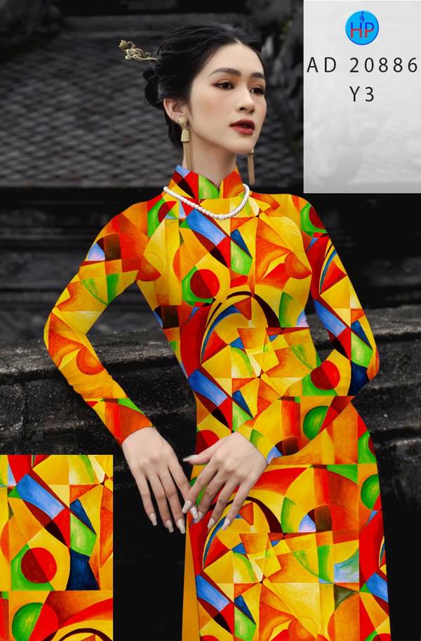 Vải Áo Dài Hoa Văn Độc Đáo AD 20886