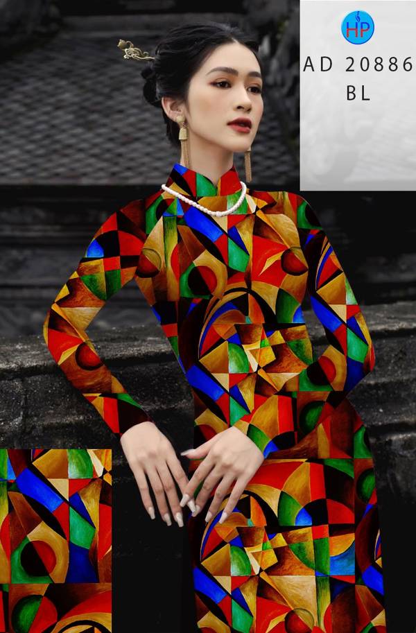 Vải Áo Dài Hoa Văn Độc Đáo AD 20886