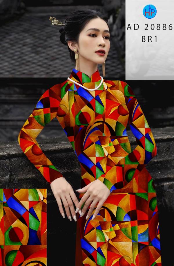 Vải Áo Dài Hoa Văn Độc Đáo AD 20886