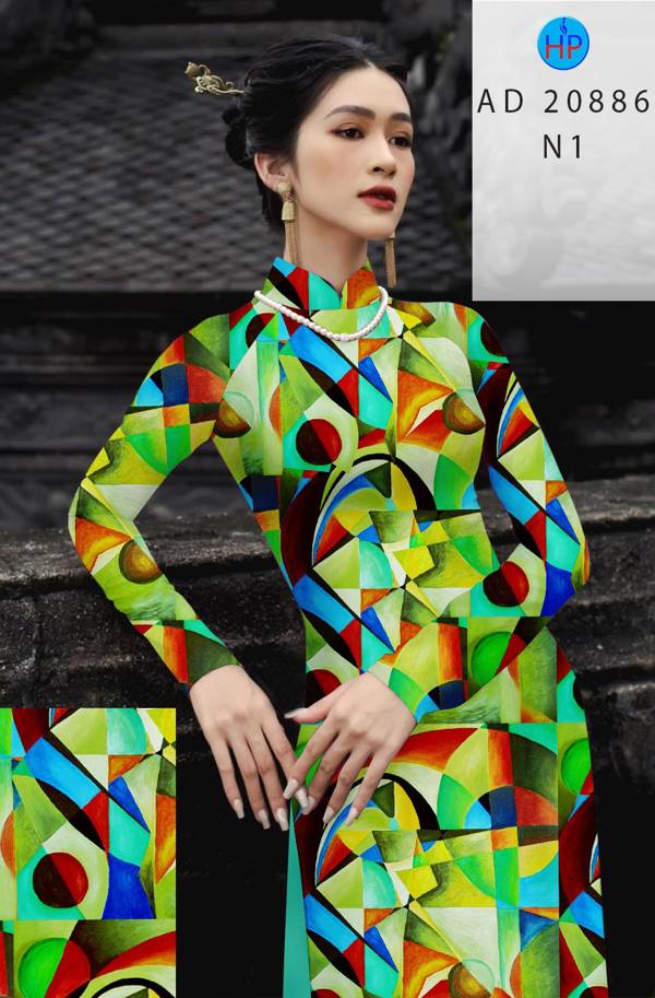 Vải Áo Dài Hoa Văn Độc Đáo AD 20886