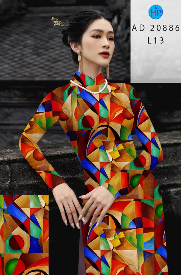 Vải Áo Dài Hoa Văn Độc Đáo AD 20886