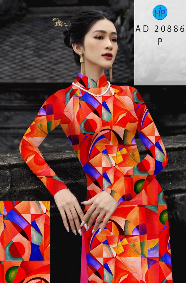 Vải Áo Dài Hoa Văn Độc Đáo AD 20886