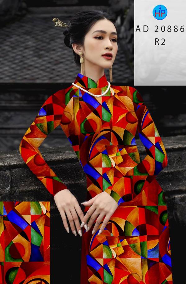 Vải Áo Dài Hoa Văn Độc Đáo AD 20886