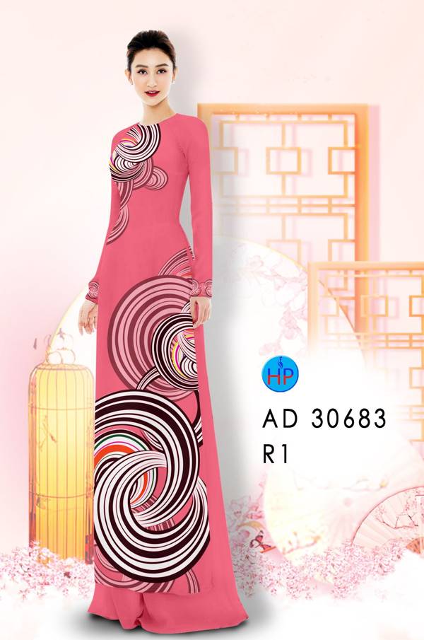 Vải Áo Dài Hoa Văn Vừa Ra  AD 30683