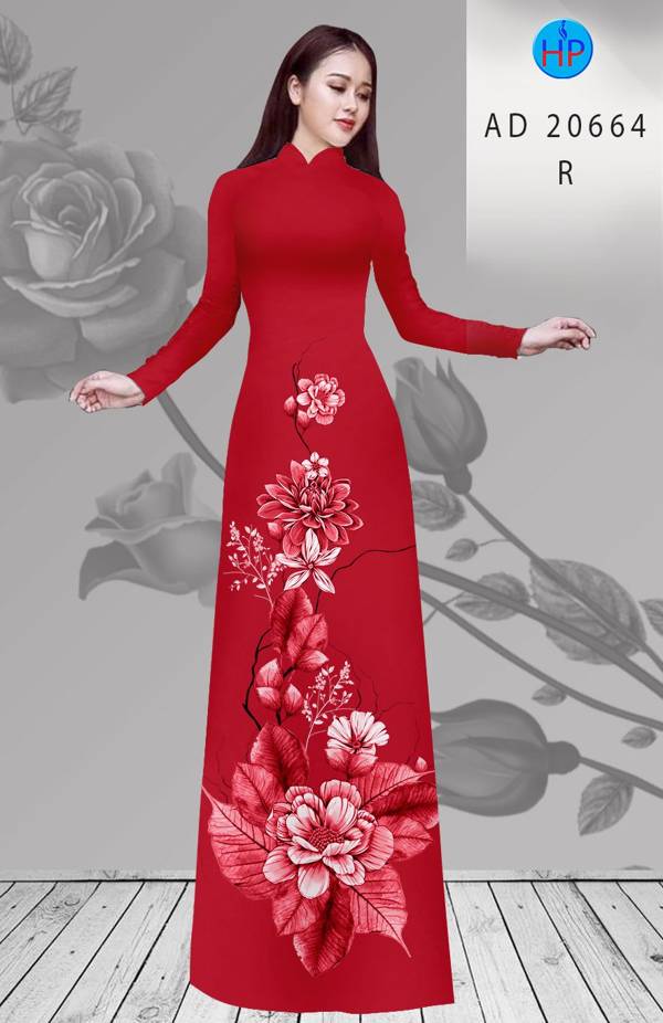 Vải Áo Dài Hoa In 3D Độc Đáo AD 20664 39 Vải Áo Dài Hoa In 3D Độc Đáo AD 20664