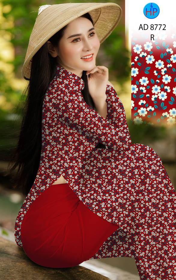 Vải Áo Dài Hoa Nhí Vừa Ra AD 8772 38 Vải Áo Dài Hoa Nhí Vừa Ra AD 8772