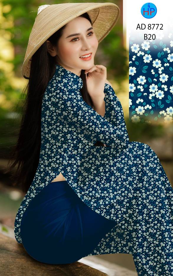 Vải Áo Dài Hoa Nhí Vừa Ra AD 8772 45 Vải Áo Dài Hoa Nhí Vừa Ra AD 8772