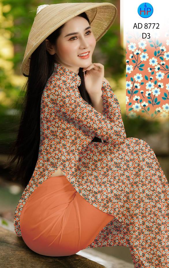 Vải Áo Dài Hoa Nhí Vừa Ra AD 8772 48 Vải Áo Dài Hoa Nhí Vừa Ra AD 8772