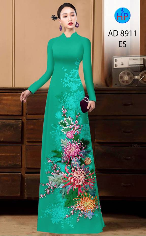 Vải Áo Dài Hoa Cúc Kiểu Mới AD 8911