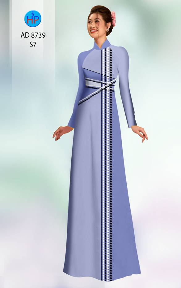 Vải Áo Dài Hoa Văn Mới Ra AD 8739