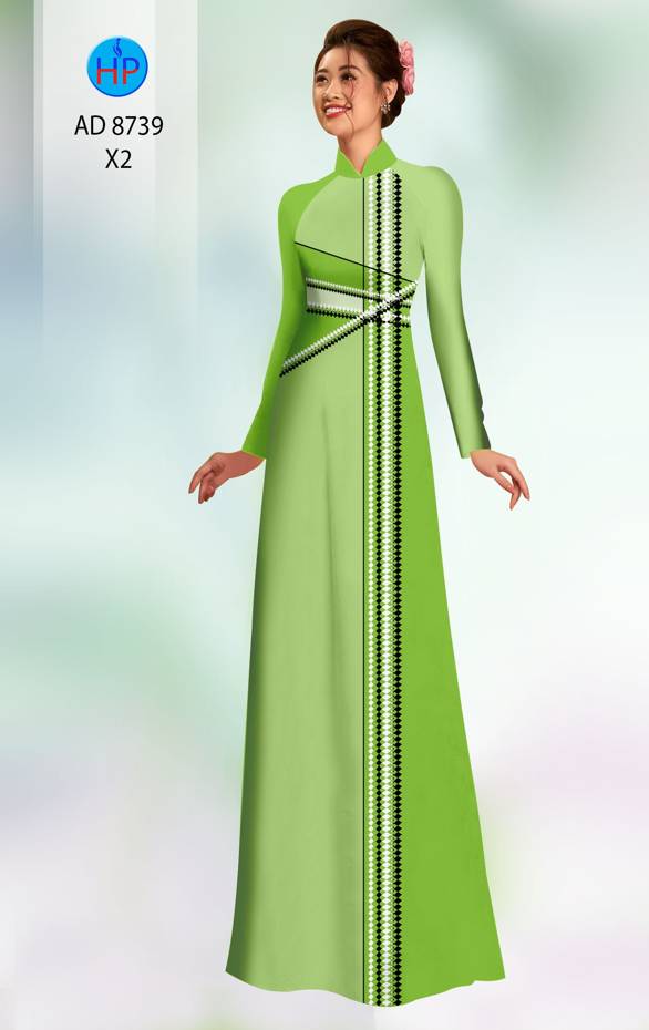 Vải Áo Dài Hoa Văn Mới Ra AD 8739