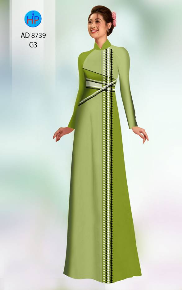 Vải Áo Dài Hoa Văn Mới Ra AD 8739