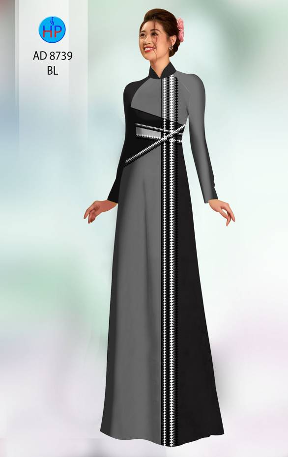 Vải Áo Dài Hoa Văn Mới Ra AD 8739