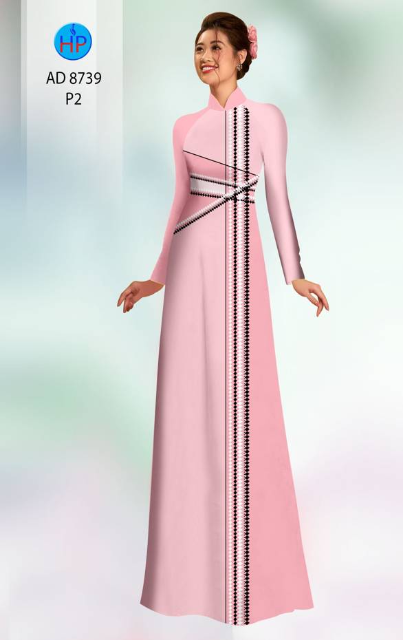 Vải Áo Dài Hoa Văn Mới Ra AD 8739