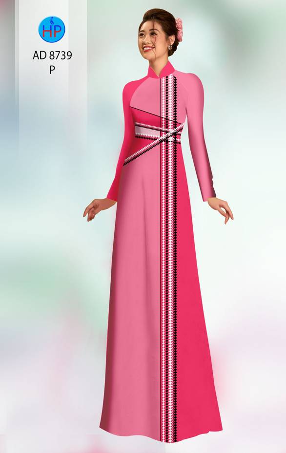 Vải Áo Dài Hoa Văn Mới Ra AD 8739