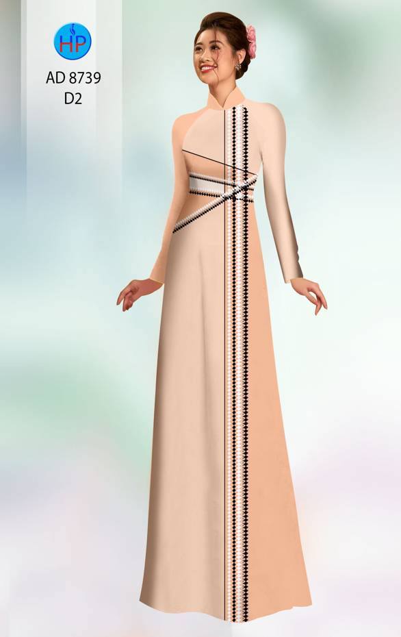 Vải Áo Dài Hoa Văn Mới Ra AD 8739