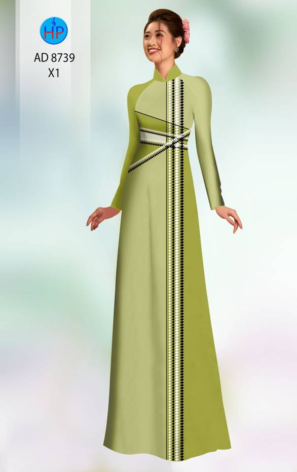 Vải Áo Dài Hoa Văn Mới Ra AD 8739