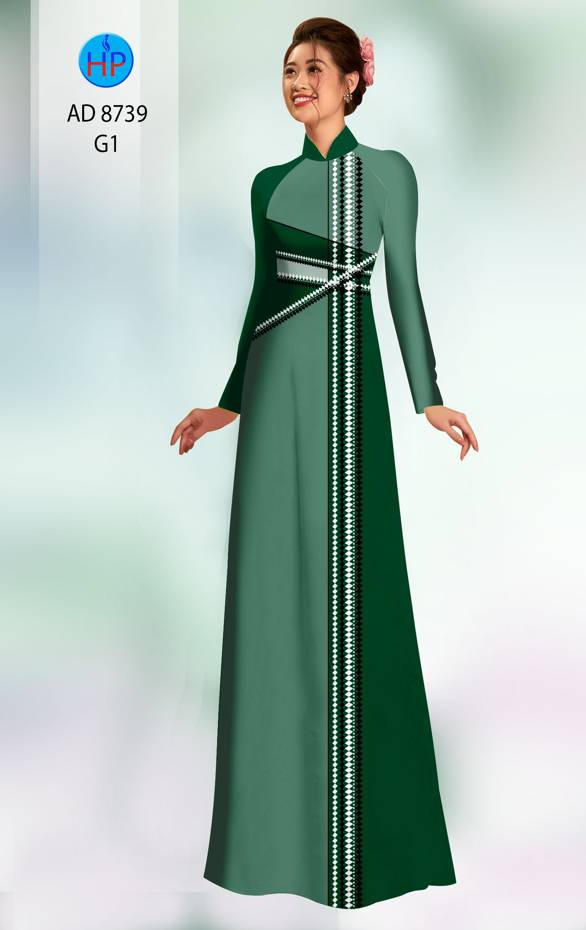 Vải Áo Dài Hoa Văn Mới Ra AD 8739