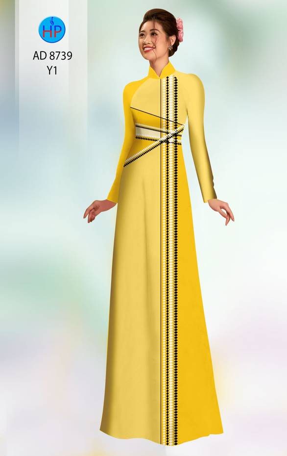 Vải Áo Dài Hoa Văn Mới Ra AD 8739