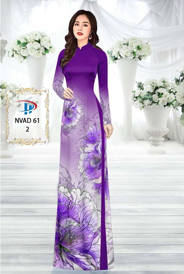 Vải Áo Dài Hoa In 3d Thiết Kế 2021 AD NVAD61 50 Vải Áo Dài Hoa In 3d Thiết Kế 2021 AD NVAD61