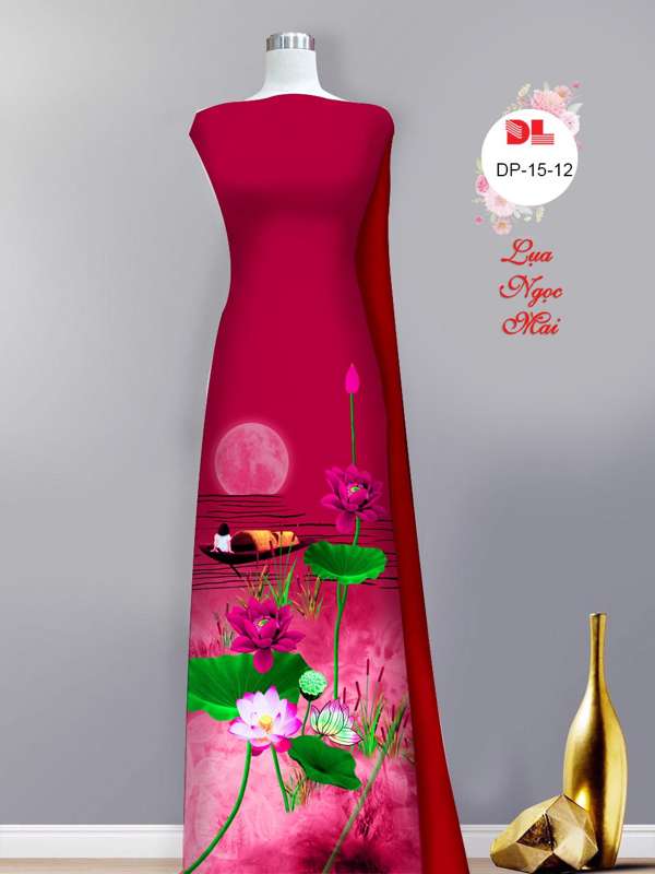 Vải Áo Dài Hoa Sen Mới Ra AD DP15 22 Vải Áo Dài Hoa Sen Mới Ra AD DP15