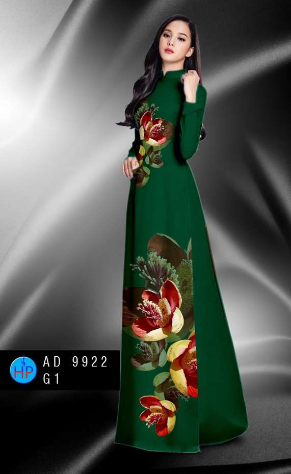 Vải Áo Dài Hoa In 3D Mới Ra AD 9922