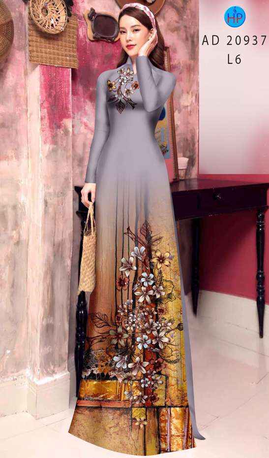 Vải Áo Dài Hoa In 3D Vừa Ra AD 20937 42 Vải Áo Dài Hoa In 3D Vừa Ra AD 20937