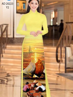 Vải Áo Dài Phong Cảnh Độc Đáo AD 20223 26 11d7c297