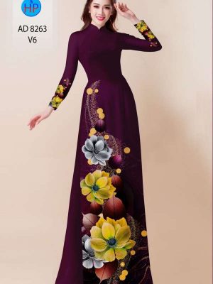 Vải Áo Dài Hoa In 3D Độc Đáo AD 8263 35 12024c7c