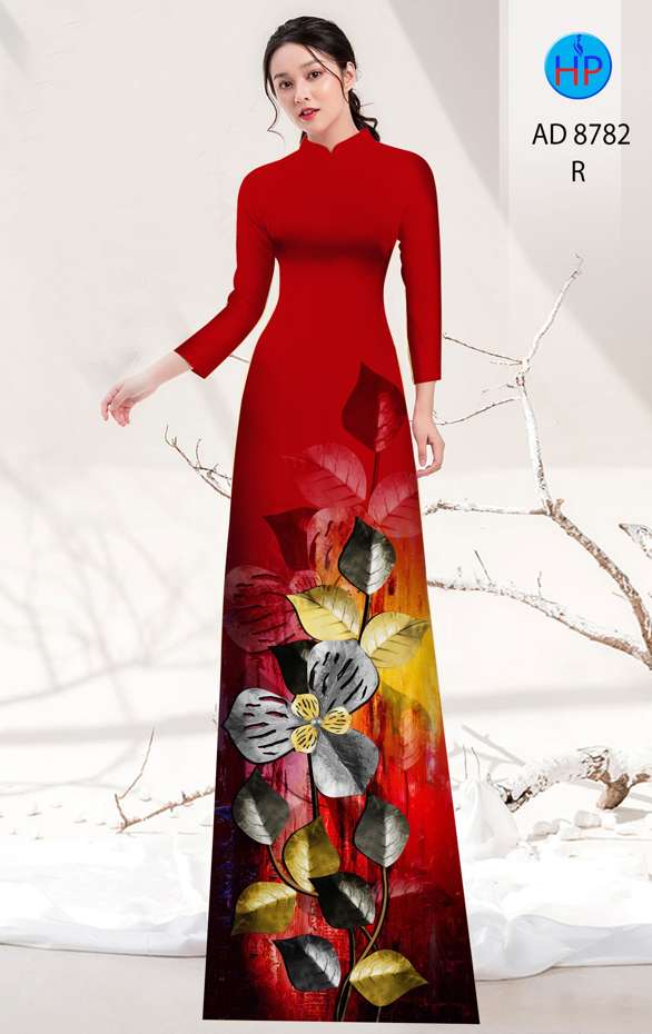 Vải Áo Dài Hoa In 3D Kiểu Mới AD 8782