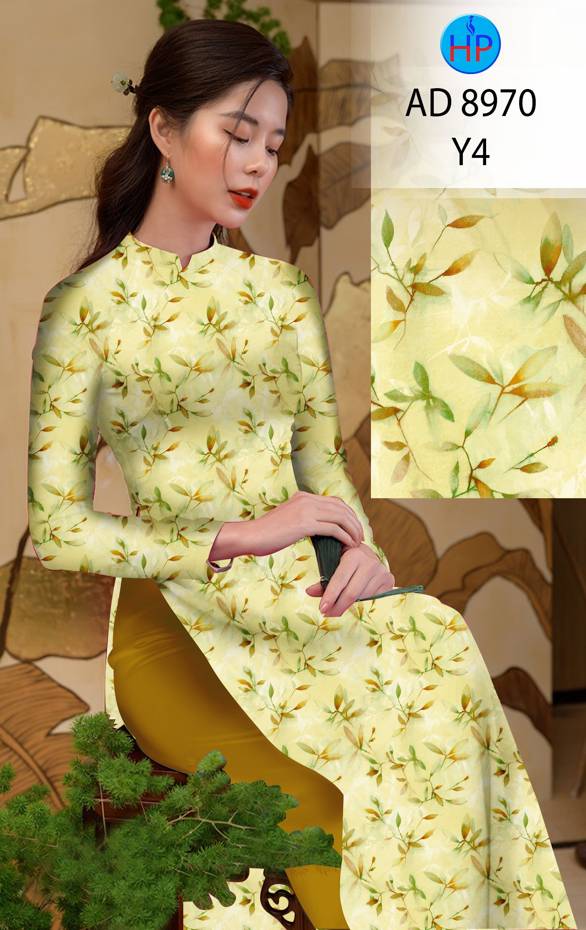 Vải Áo Dài Hoa Đều Độc Đáo AD 8970 48 Vải Áo Dài Hoa Đều Độc Đáo AD 8970