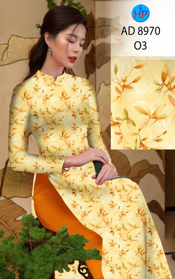 Vải Áo Dài Hoa Đều Độc Đáo AD 8970 47 Vải Áo Dài Hoa Đều Độc Đáo AD 8970