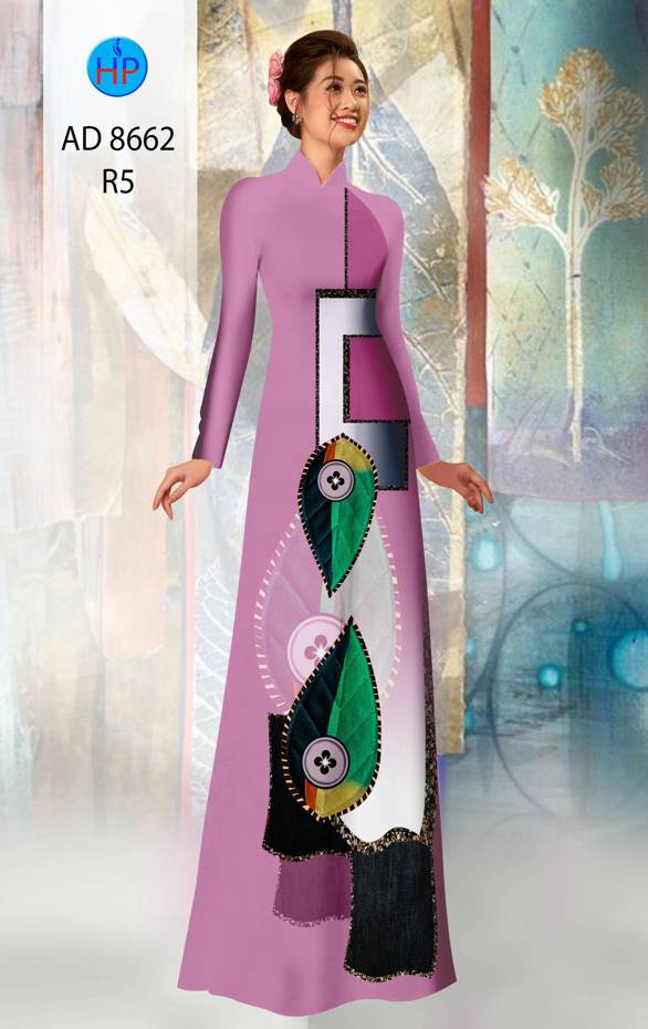 Vải Áo Dài Hình Lá Mới Ra AD 8662 40 Vải Áo Dài Hình Lá Mới Ra AD 8662