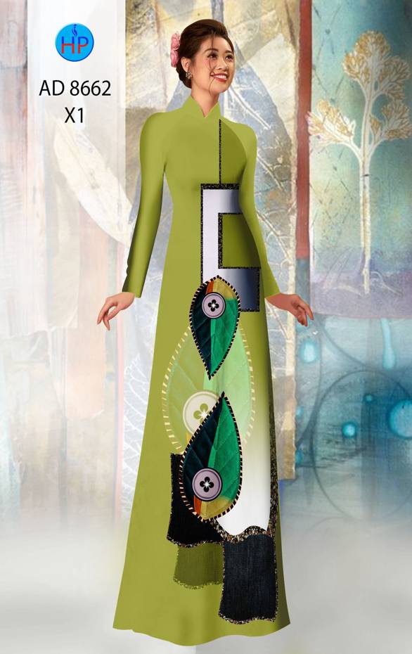 Vải Áo Dài Hình Lá Mới Ra AD 8662 39 Vải Áo Dài Hình Lá Mới Ra AD 8662