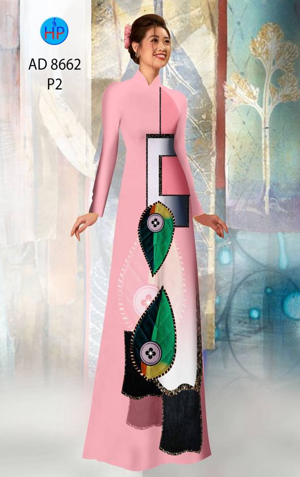 Vải Áo Dài Hình Lá Mới Ra AD 8662 41 Vải Áo Dài Hình Lá Mới Ra AD 8662