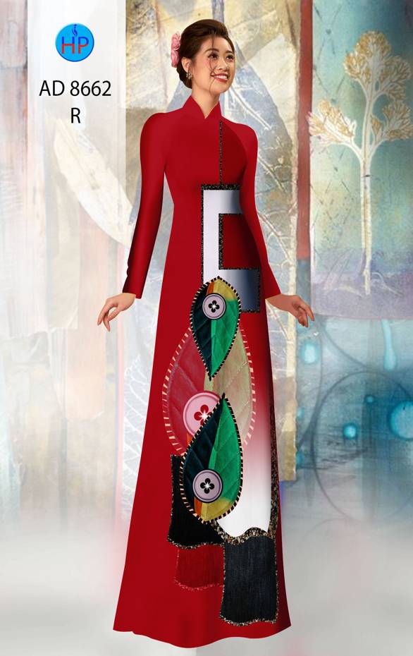 Vải Áo Dài Hình Lá Mới Ra AD 8662 42 Vải Áo Dài Hình Lá Mới Ra AD 8662