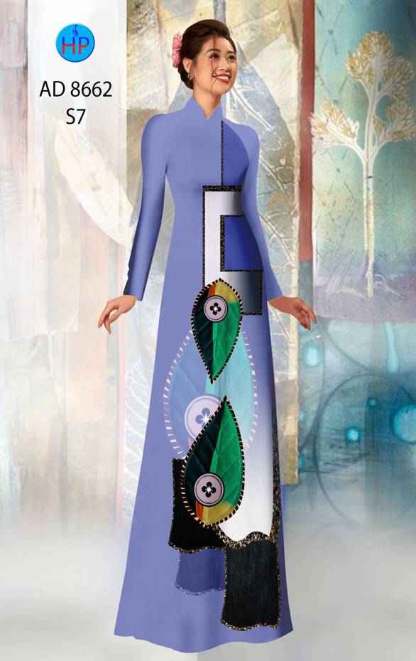 Vải Áo Dài Hình Lá Mới Ra AD 8662 43 Vải Áo Dài Hình Lá Mới Ra AD 8662