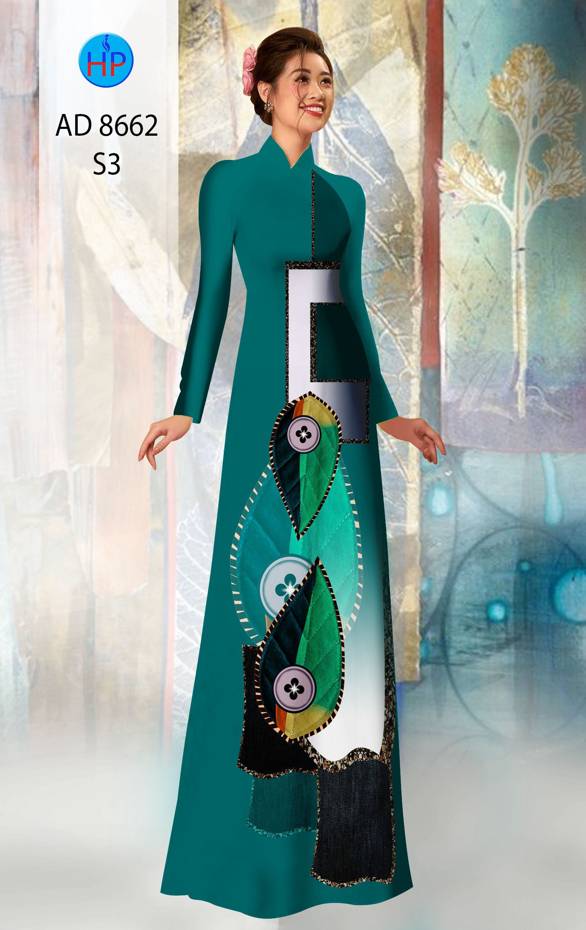 Vải Áo Dài Hình Lá Mới Ra AD 8662 47 Vải Áo Dài Hình Lá Mới Ra AD 8662