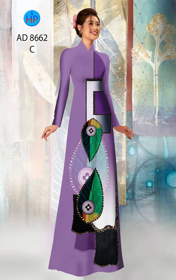 Vải Áo Dài Hình Lá Mới Ra AD 8662 48 Vải Áo Dài Hình Lá Mới Ra AD 8662